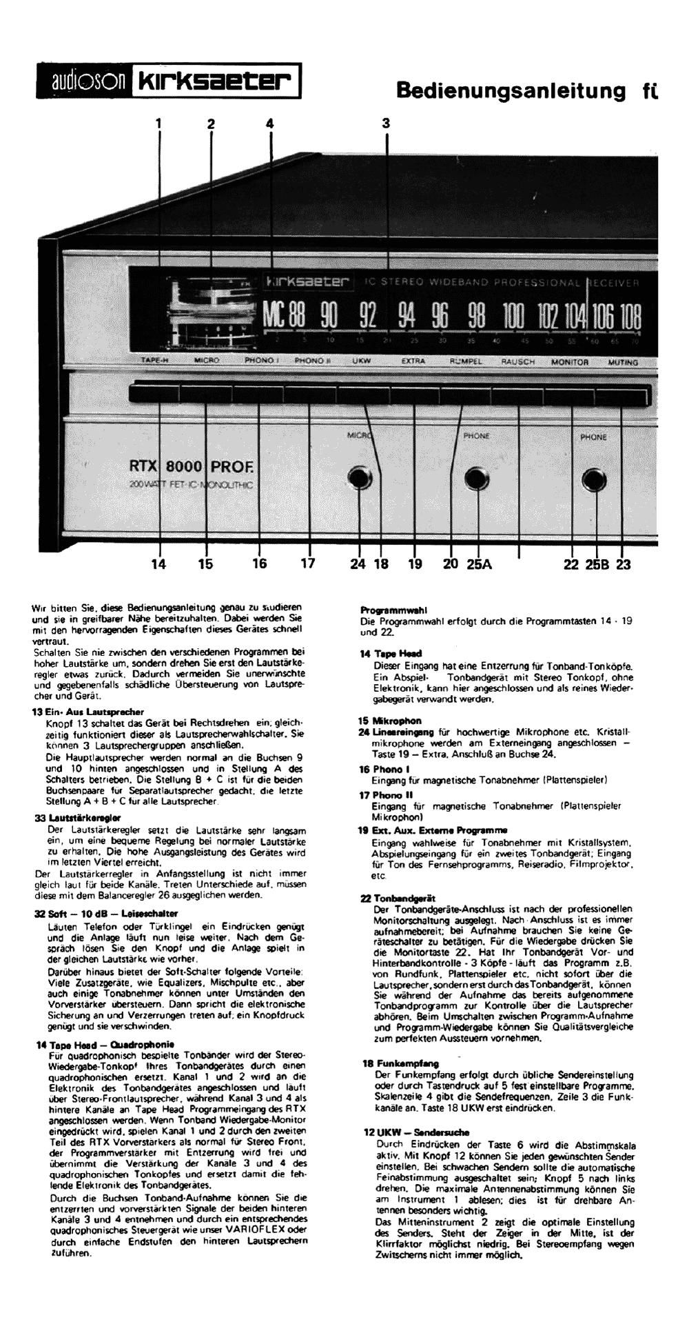 kirksaeter 6000 owners manual