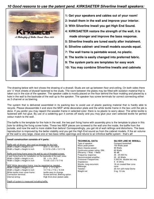 kirksaeter inwall 90 brochure