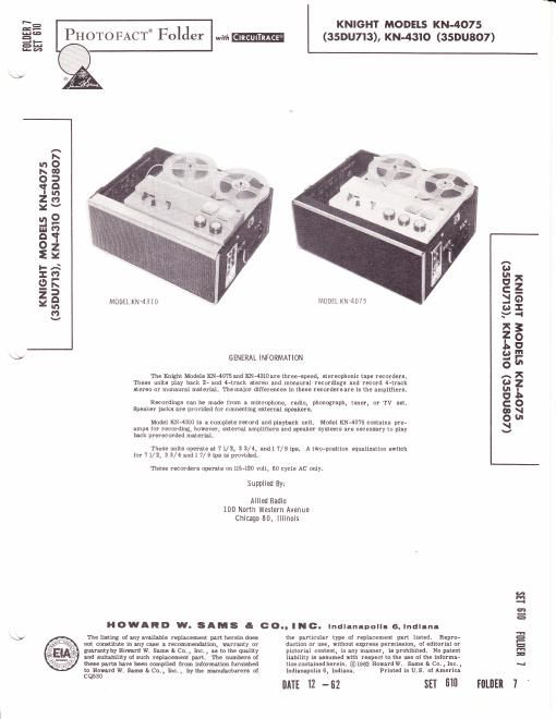 knight kn 4310 service manual