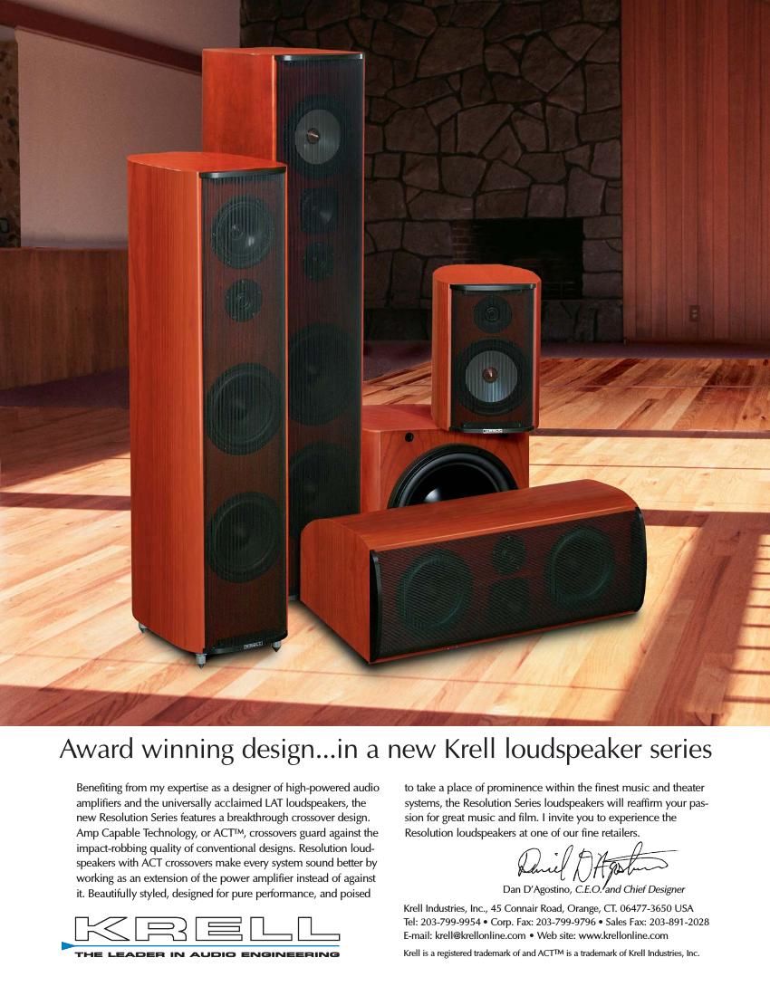 Krell Loudspeaker Series Brochure