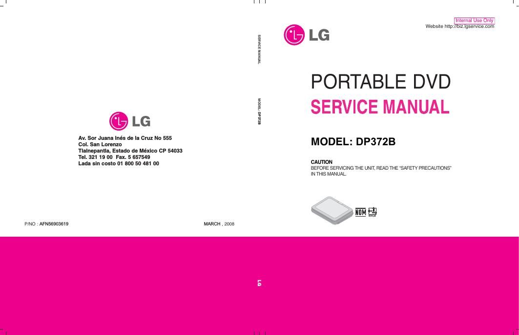 lg dp 372 b service manual