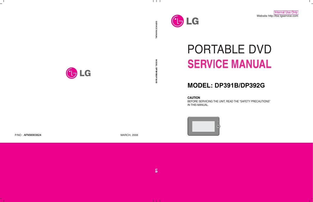 lg dp 392 g service manual