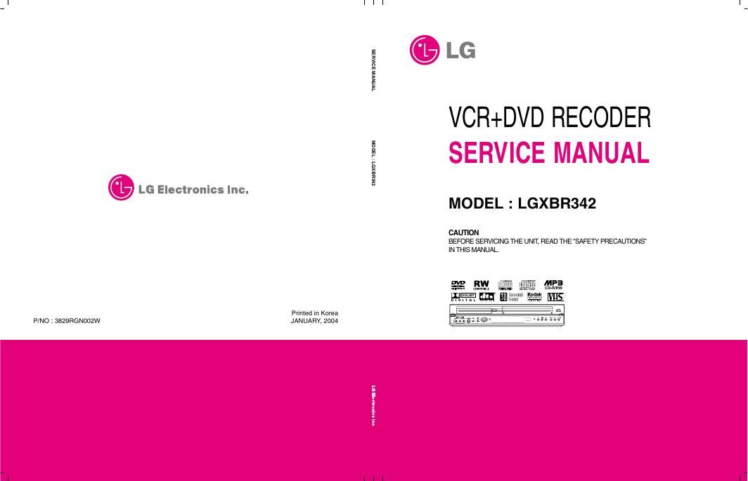 lg lgxbr 342 service manual