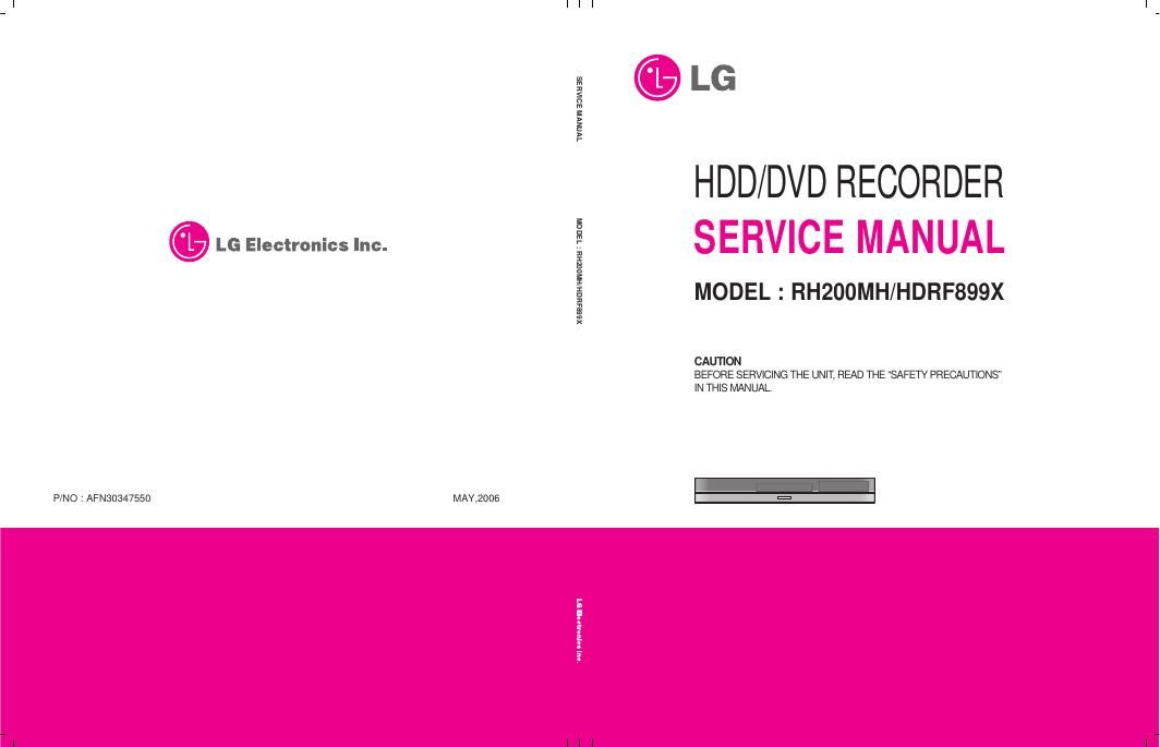 lg rh 200 mh service manual