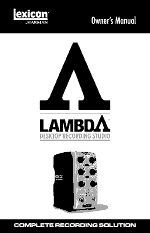 lambda lexicon win 10 drivers