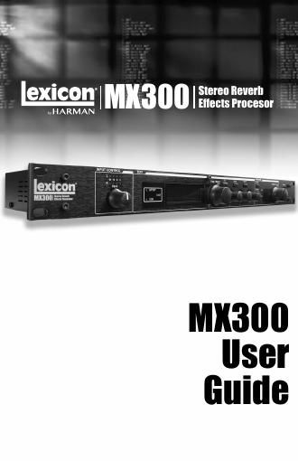 lexicon MX300 Manual 18 0473V E