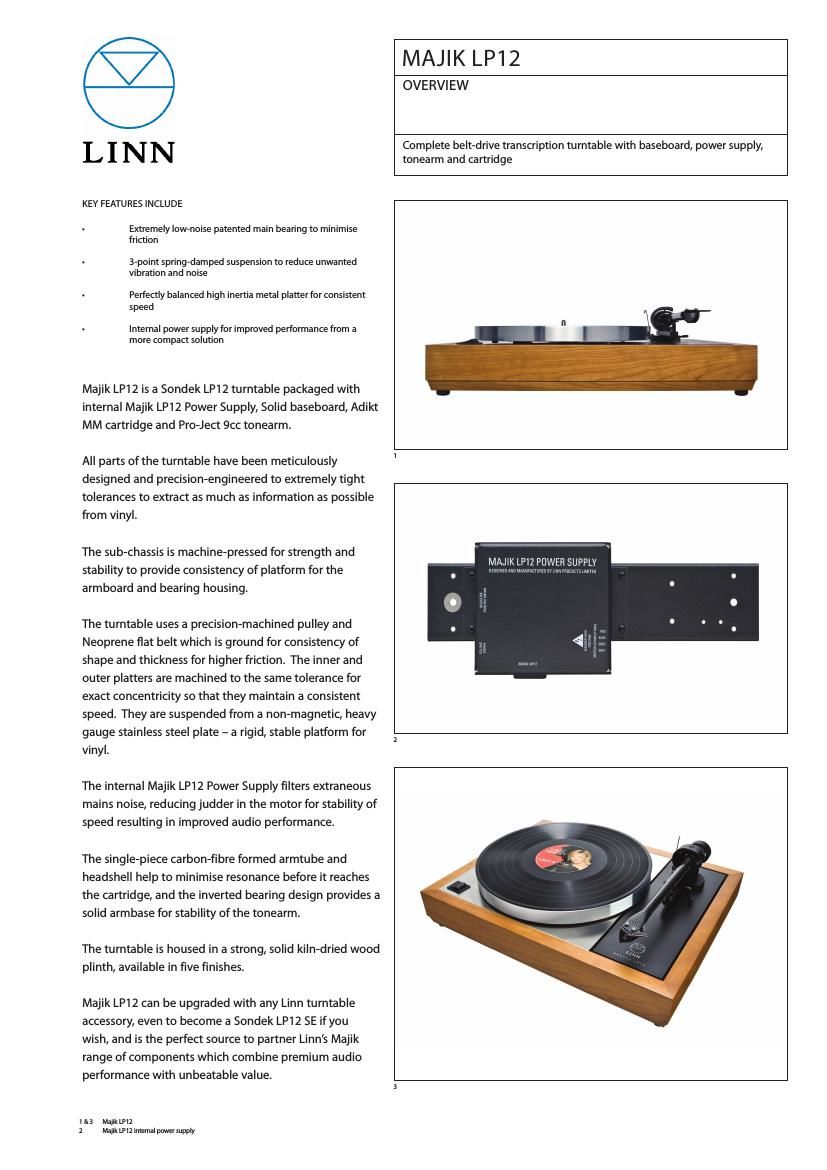 Linn Majik LP12 Product Information