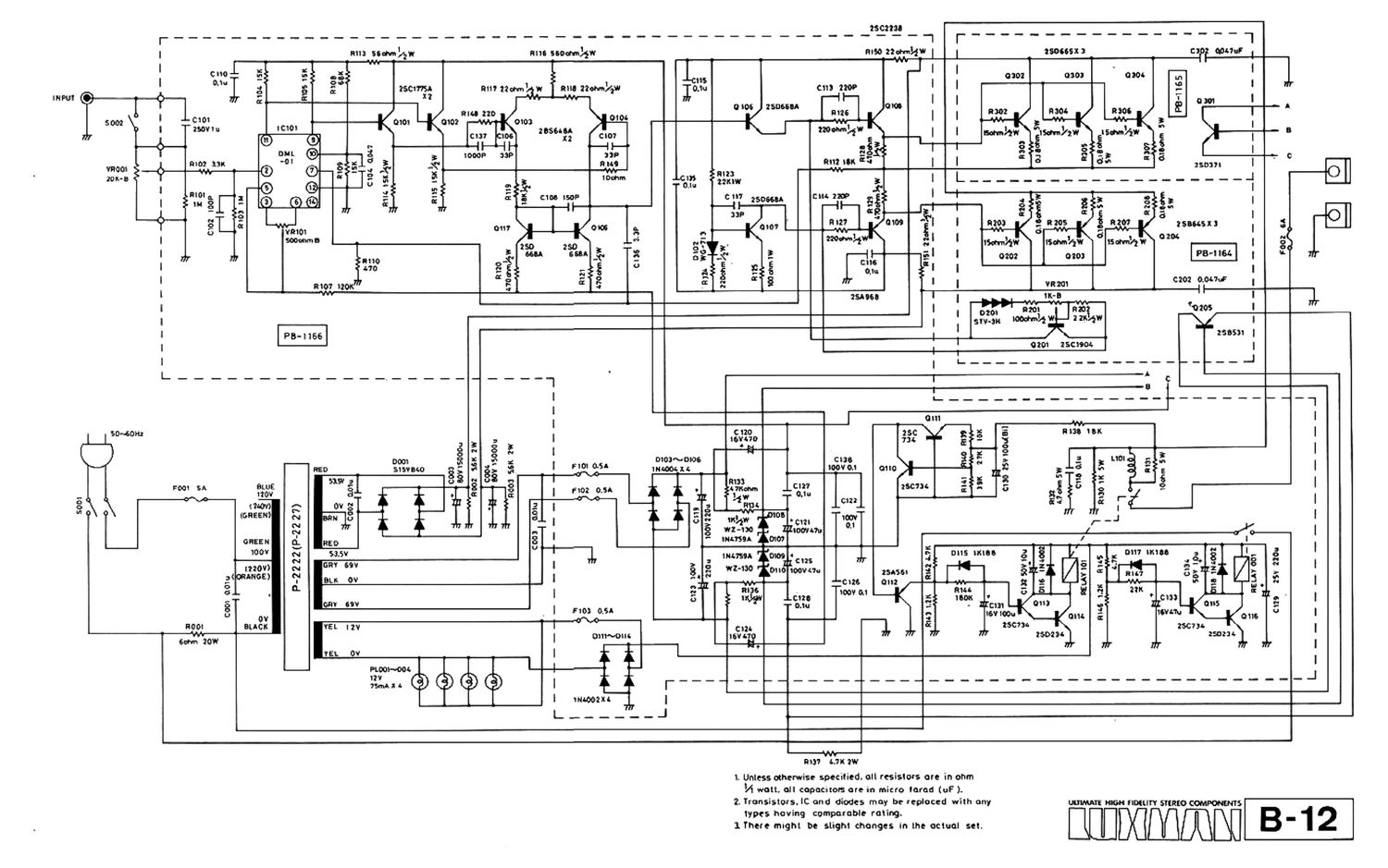 luxman b 12 schematic