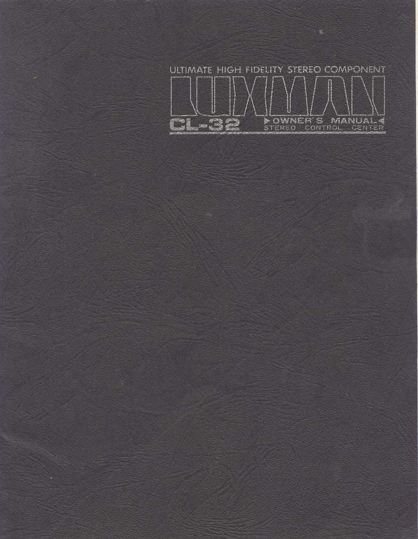 luxman cl 32 owners manual