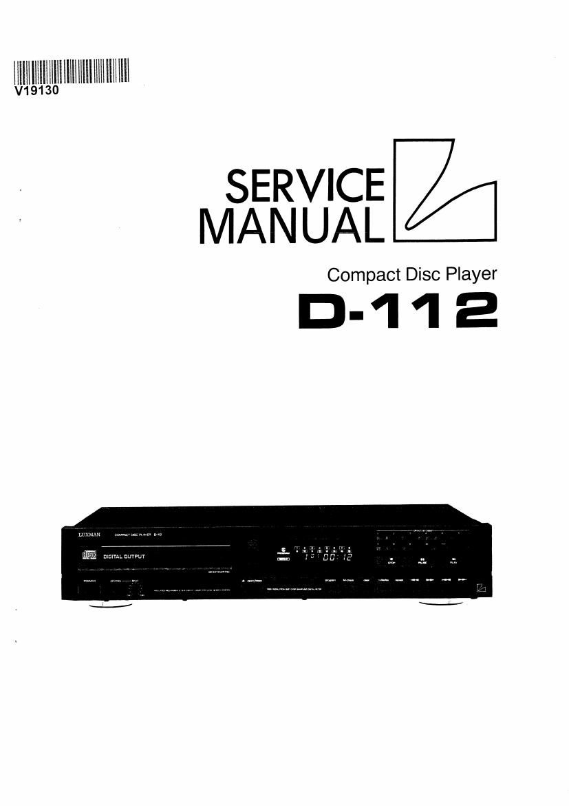 luxman d 112 service manual