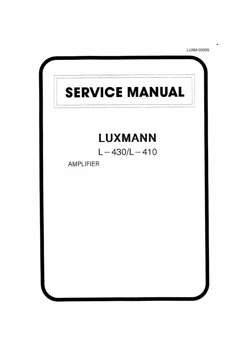 luxman l 410 Schematic