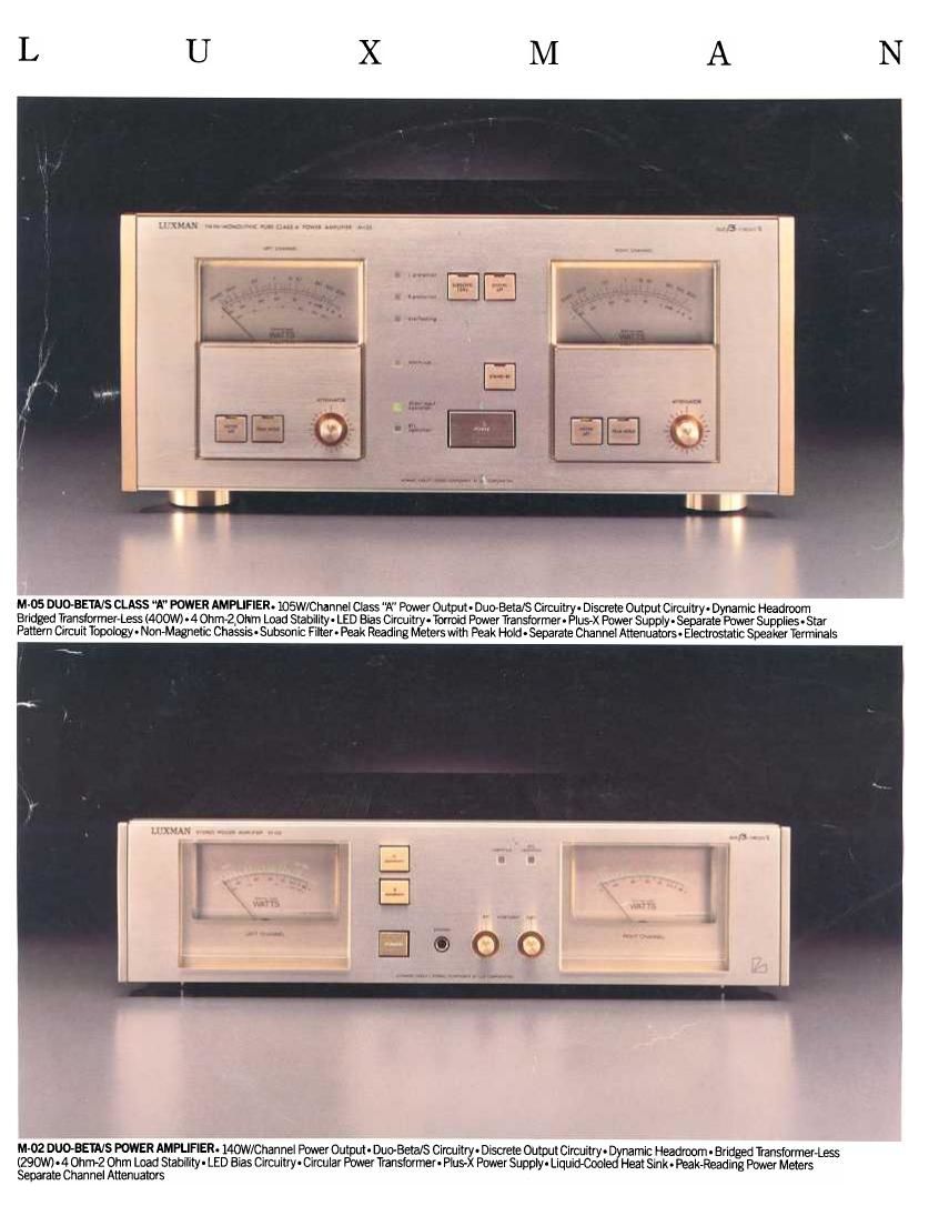 luxman m 02 brochure