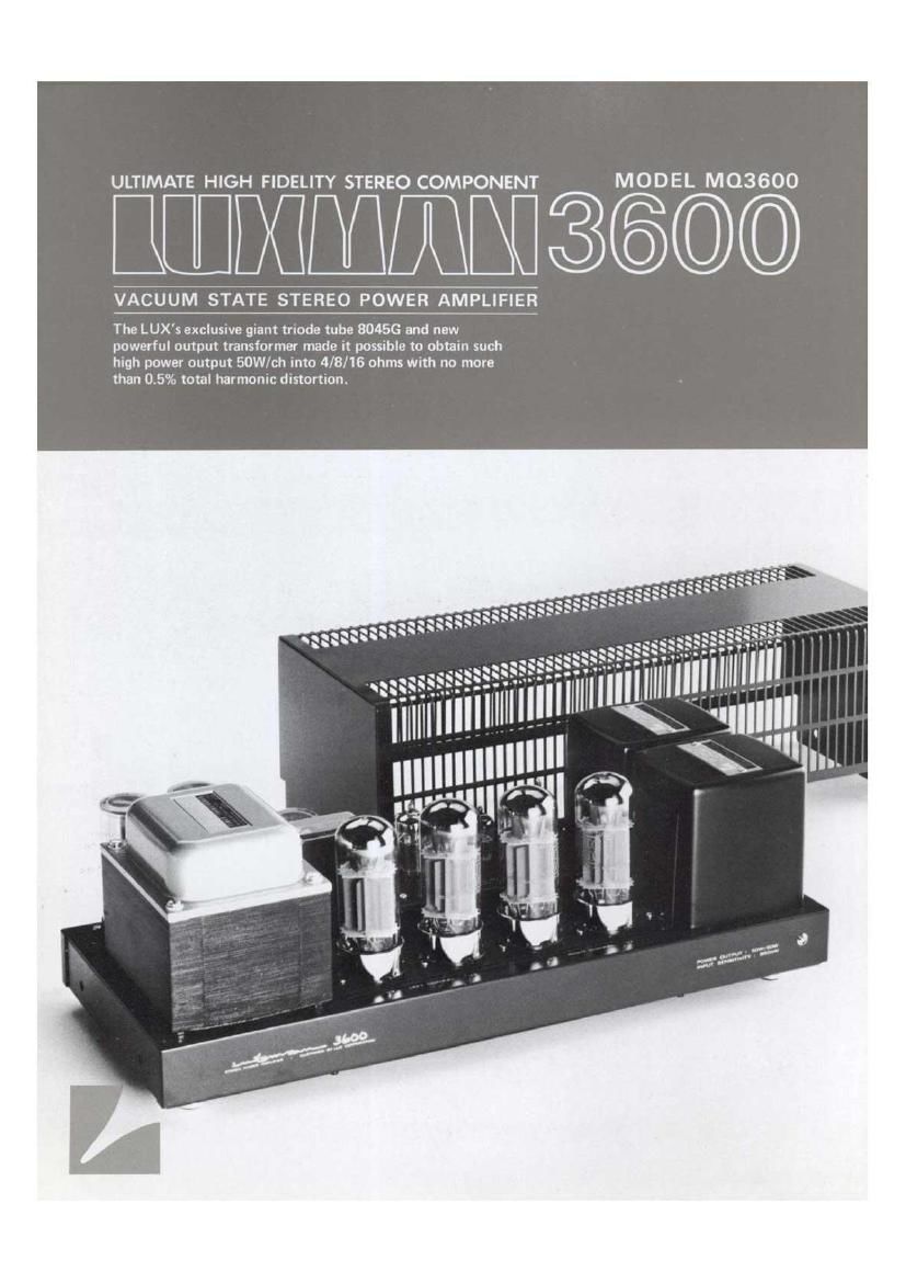 Luxman MQ 3600 Service Manual