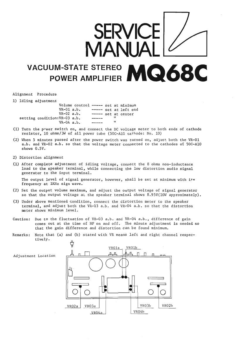 Luxman MQ 68 C Service Manual