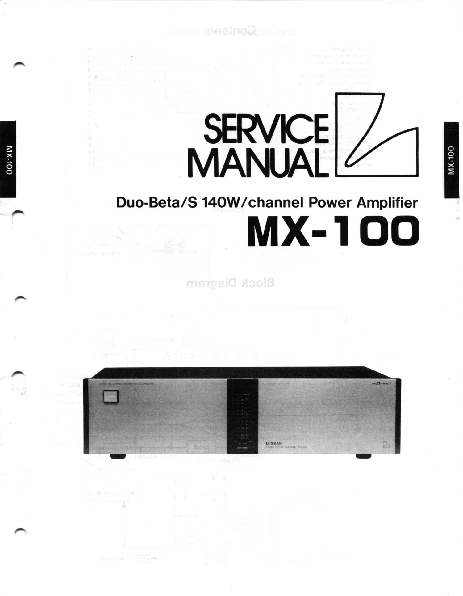 luxman mx 100 service manual