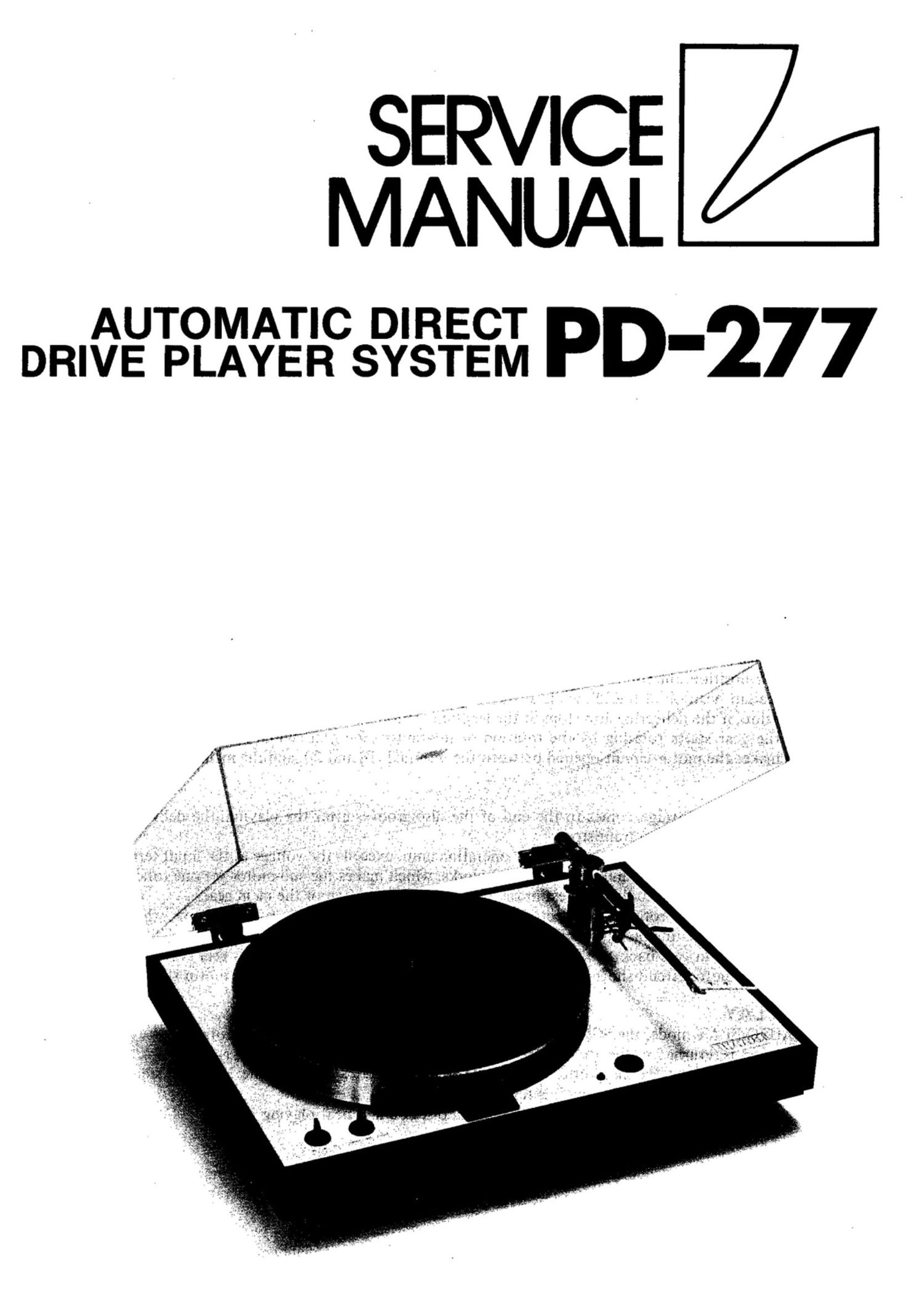 Luxman PD 277 TT Service Manual