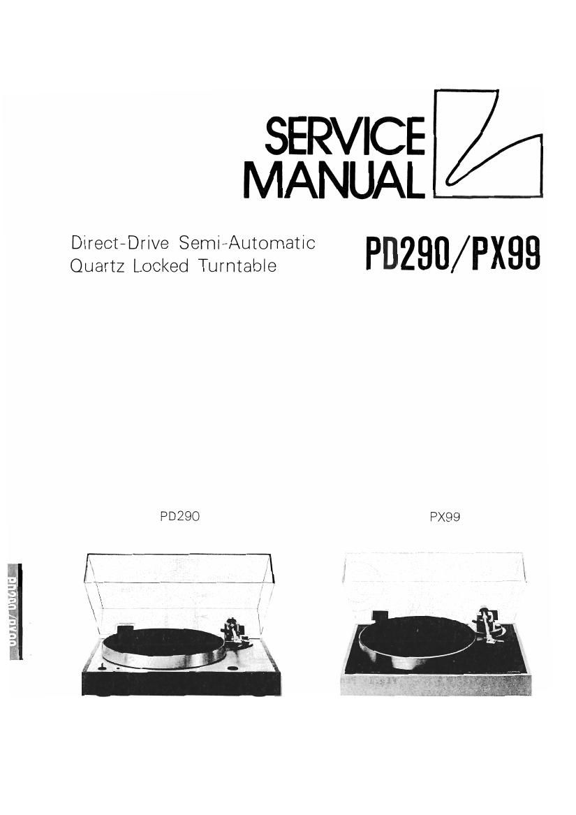 Luxman PD 290 PX 99 Service Manual