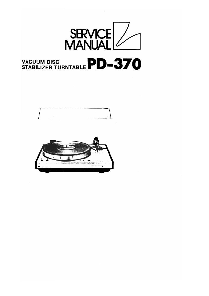 Luxman PD 370 Service Manual