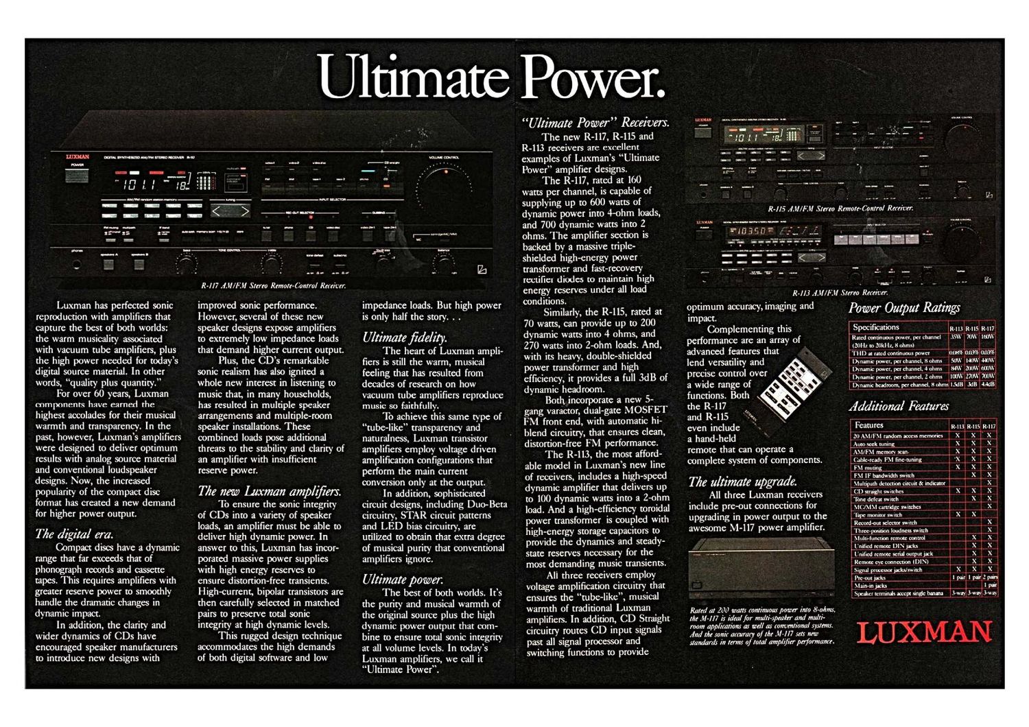 Luxman R 115 Brochure