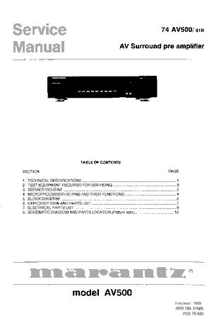 Audio Service Manuals - m / marantz / marantz-av