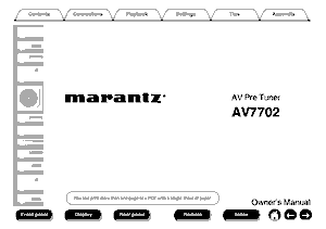 Free Audio Service Manuals - m / marantz / marantz-av