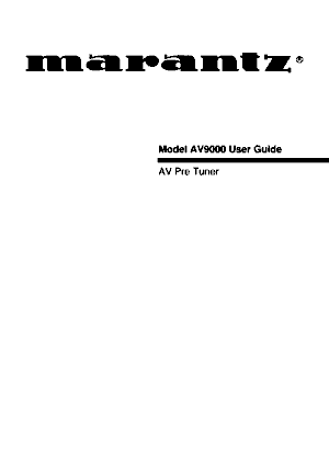 Free Audio Service Manuals - m / marantz / marantz-av