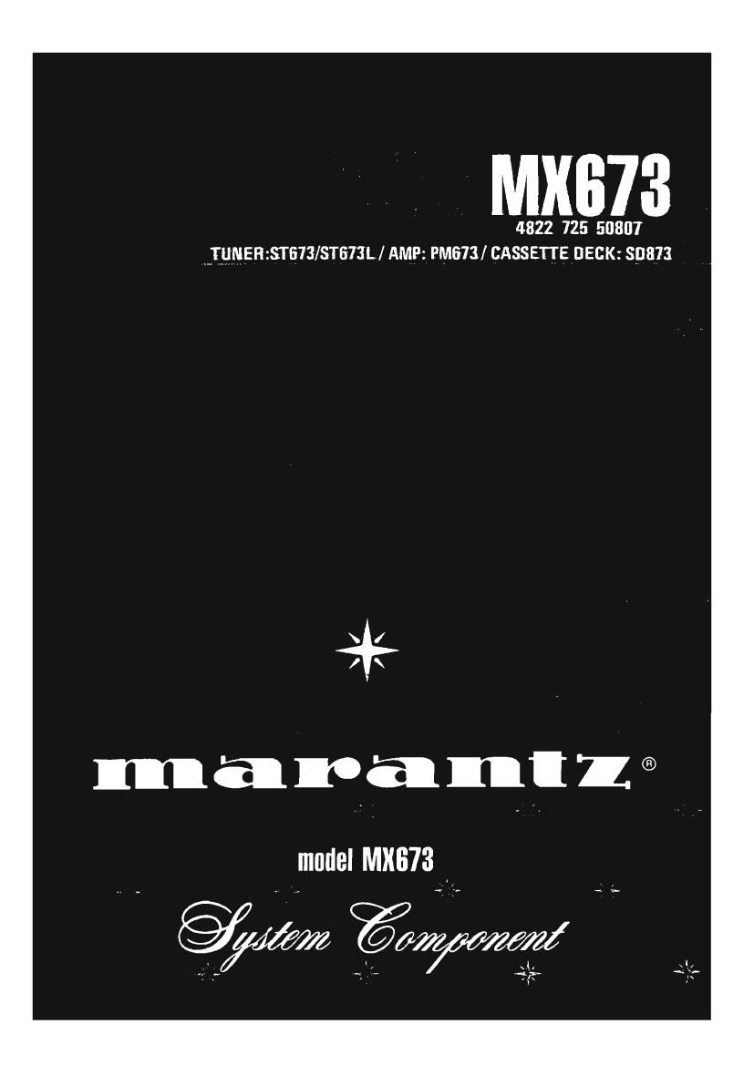 Marantz MX 673 Service Manual