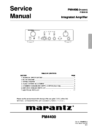 Marantz pmd221 service manual