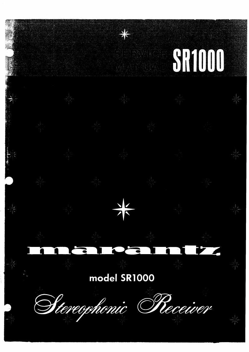 Marantz SR 1000 Service Manual