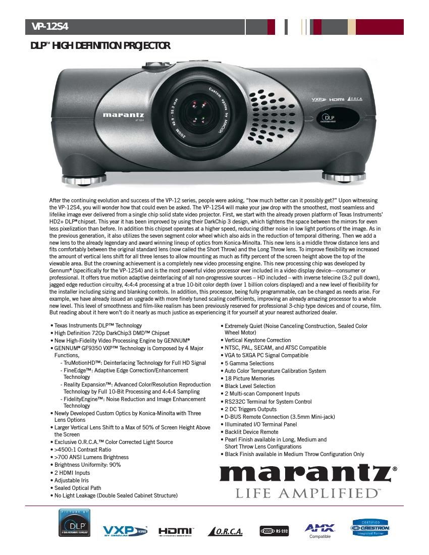 Marantz VP 12 S 4 Brochure 2