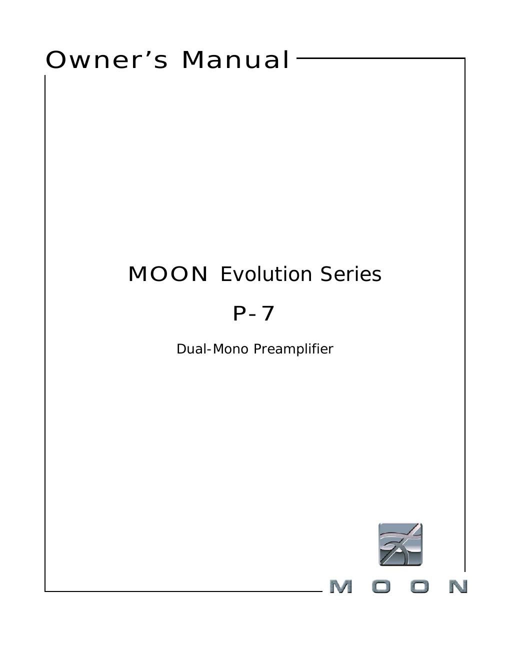 moon p 7 owners manual