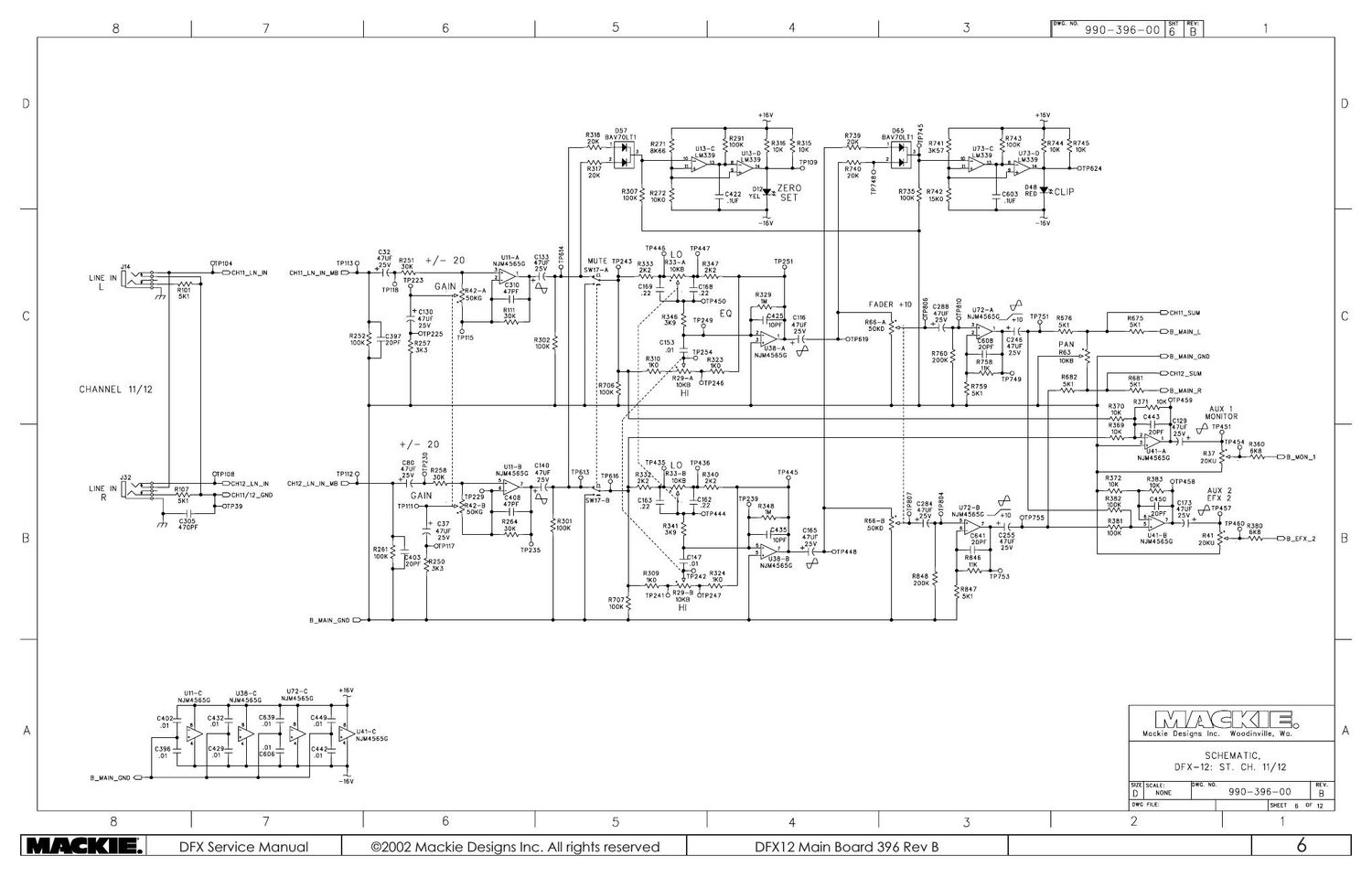 Mackie DFX 12 Main Schematics