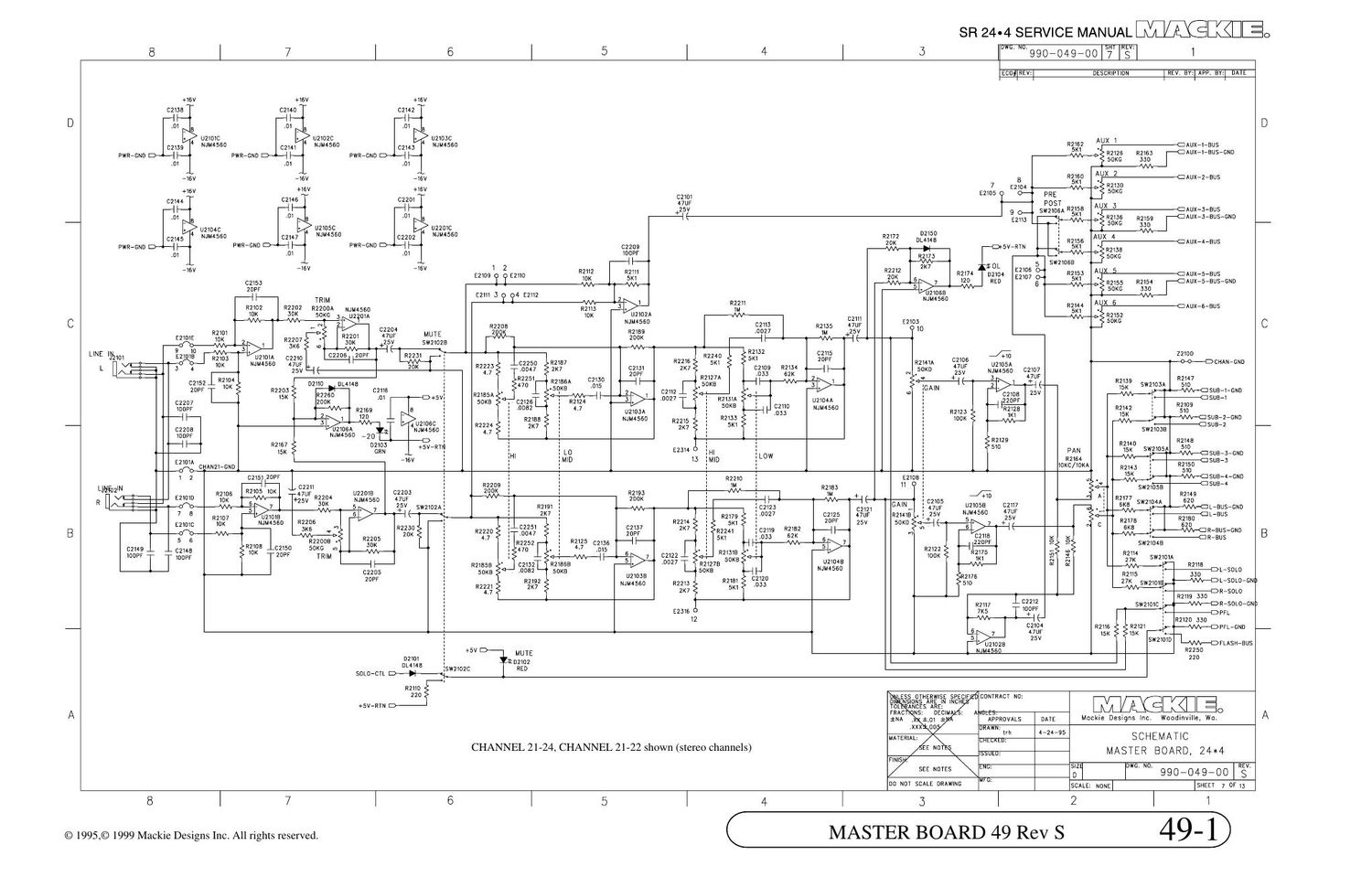 Mackie SR24 4 Master 1 Schematics