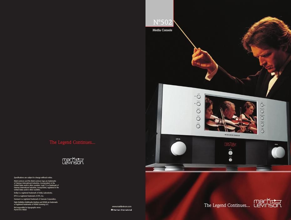 mark levinson no 502 brochure