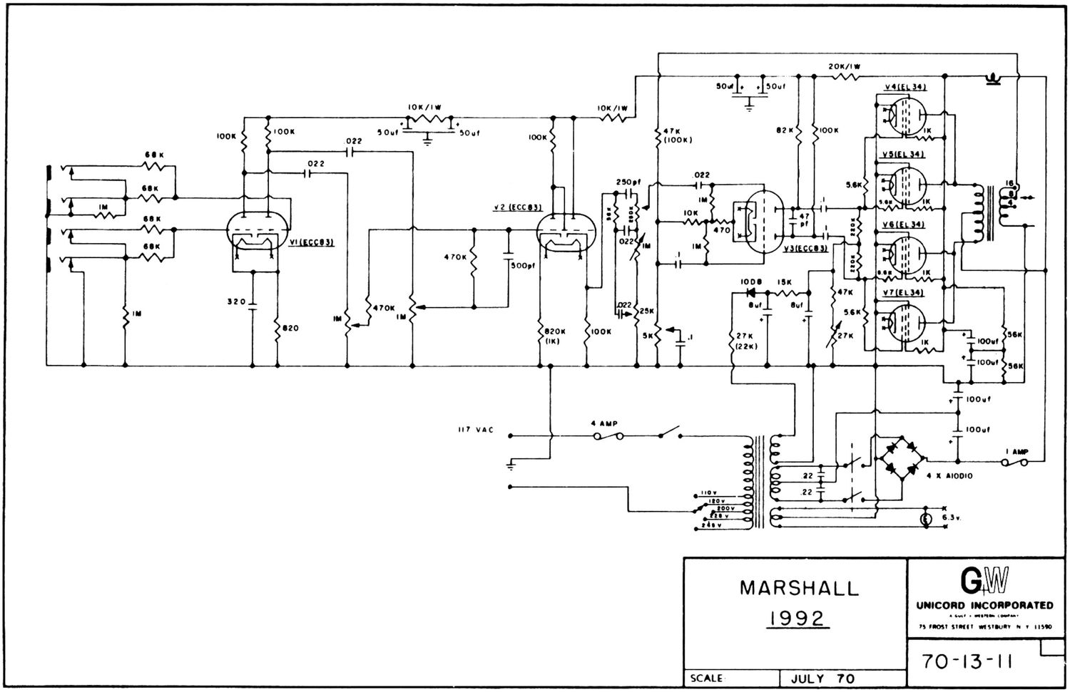 Marshall 1992 Schematic