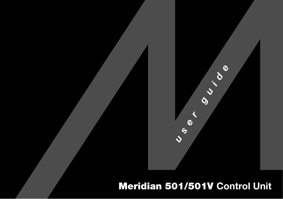 meridian audio 501 owners manual