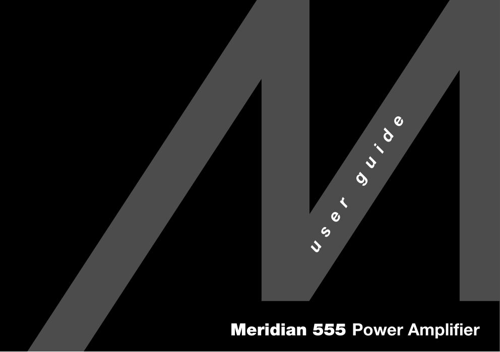 meridian audio 555 owners manual