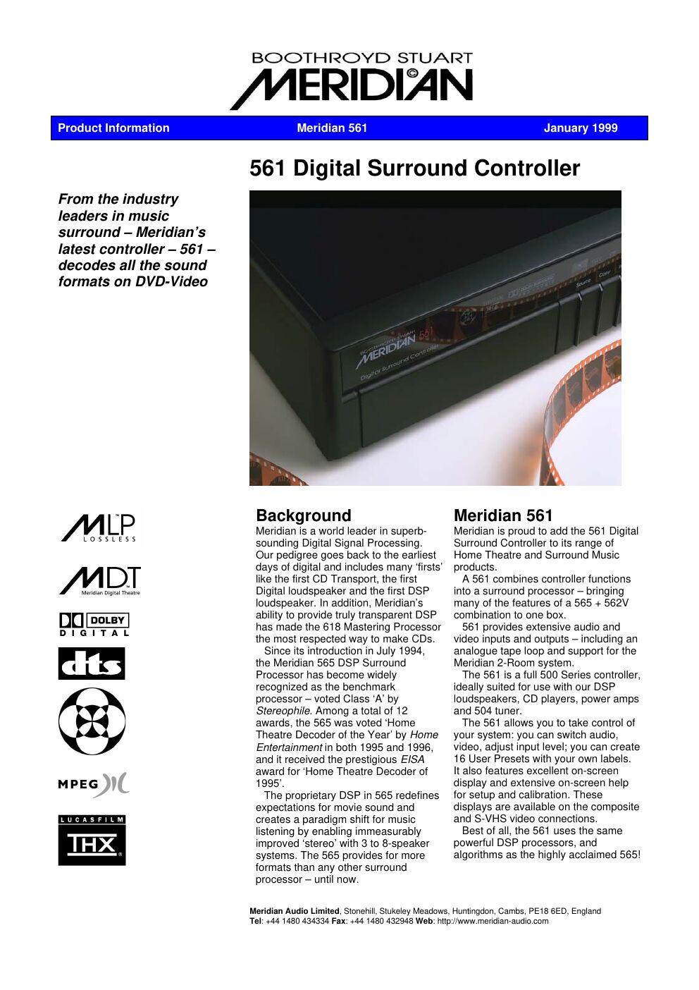 meridian audio 561 brochure