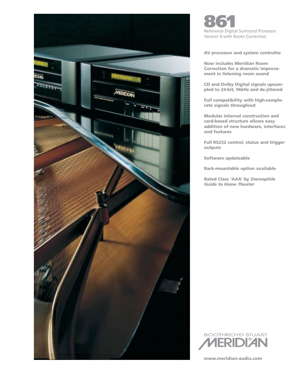 meridian audio 861 mk4 brochure