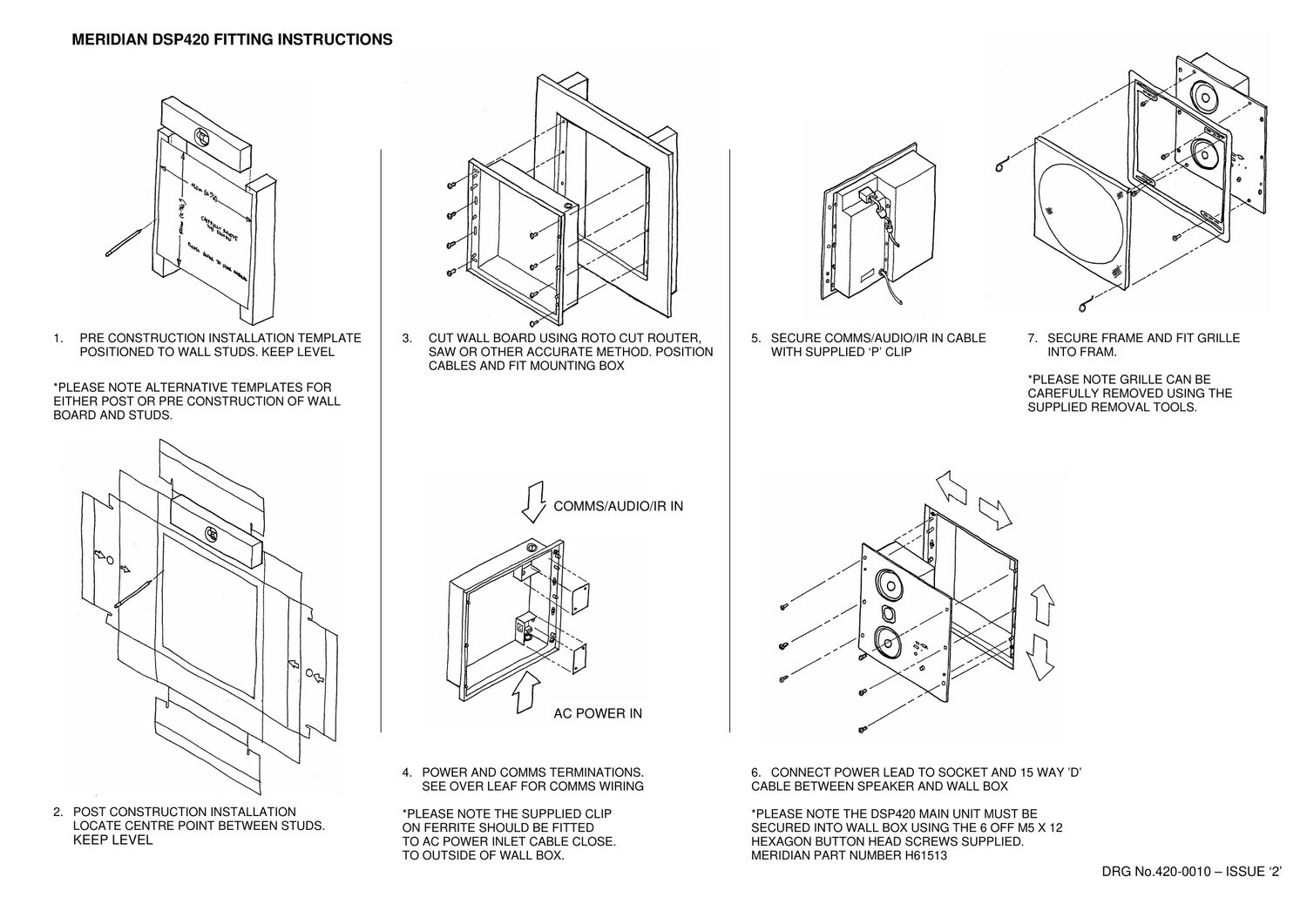 meridian audio dsp 420 owners manual