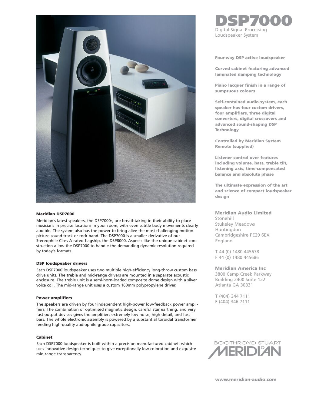 meridian audio dsp 5200 brochure