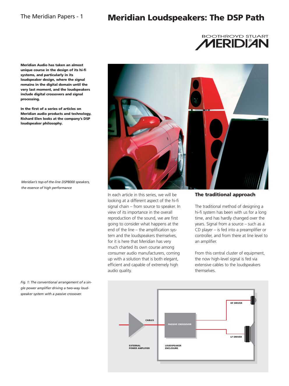 meridian audio dsp loudspeaker brochure