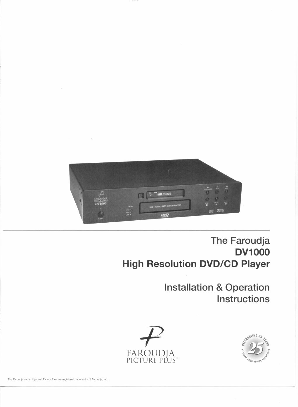 meridian audio dv 1000 owners manual