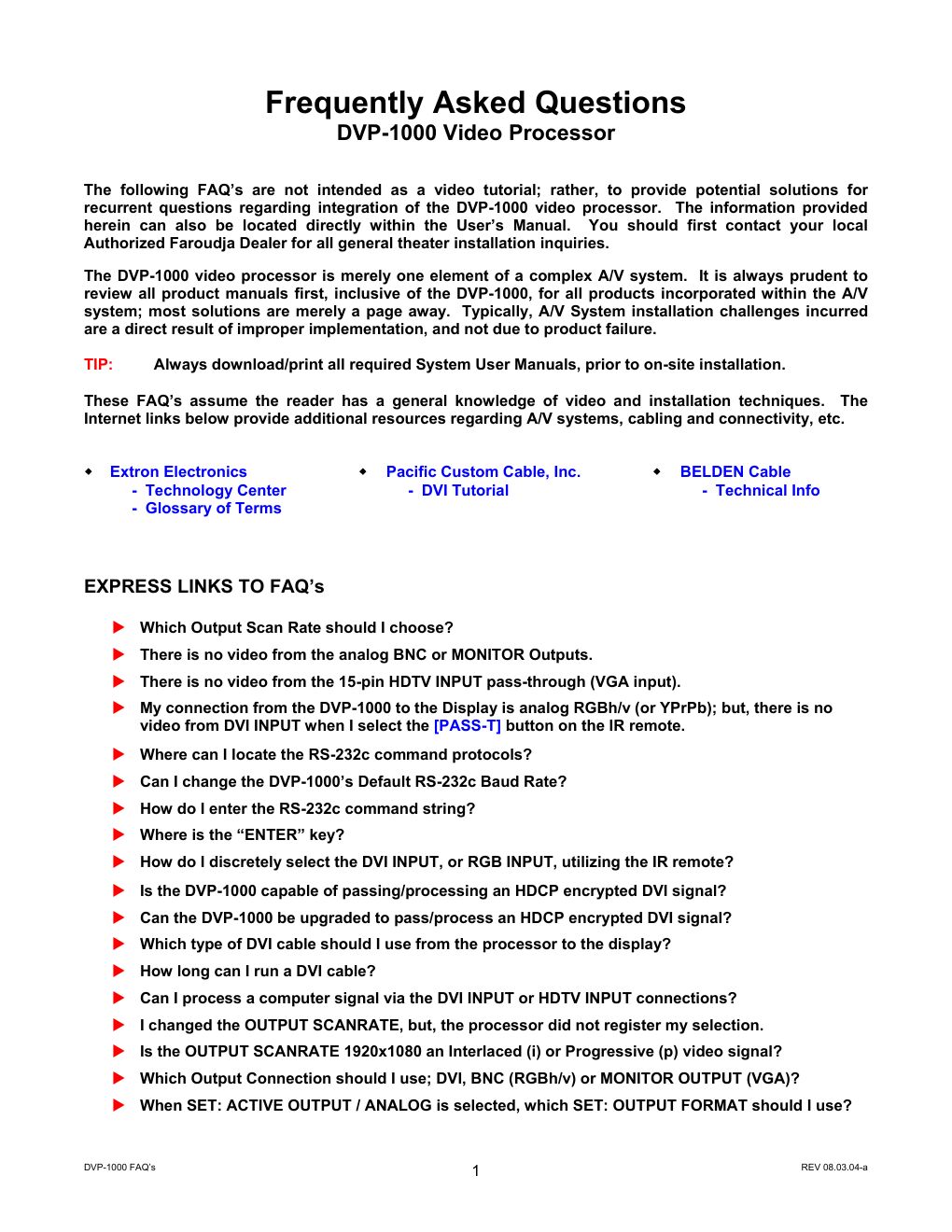 meridian audio dvp 1000 owners manual