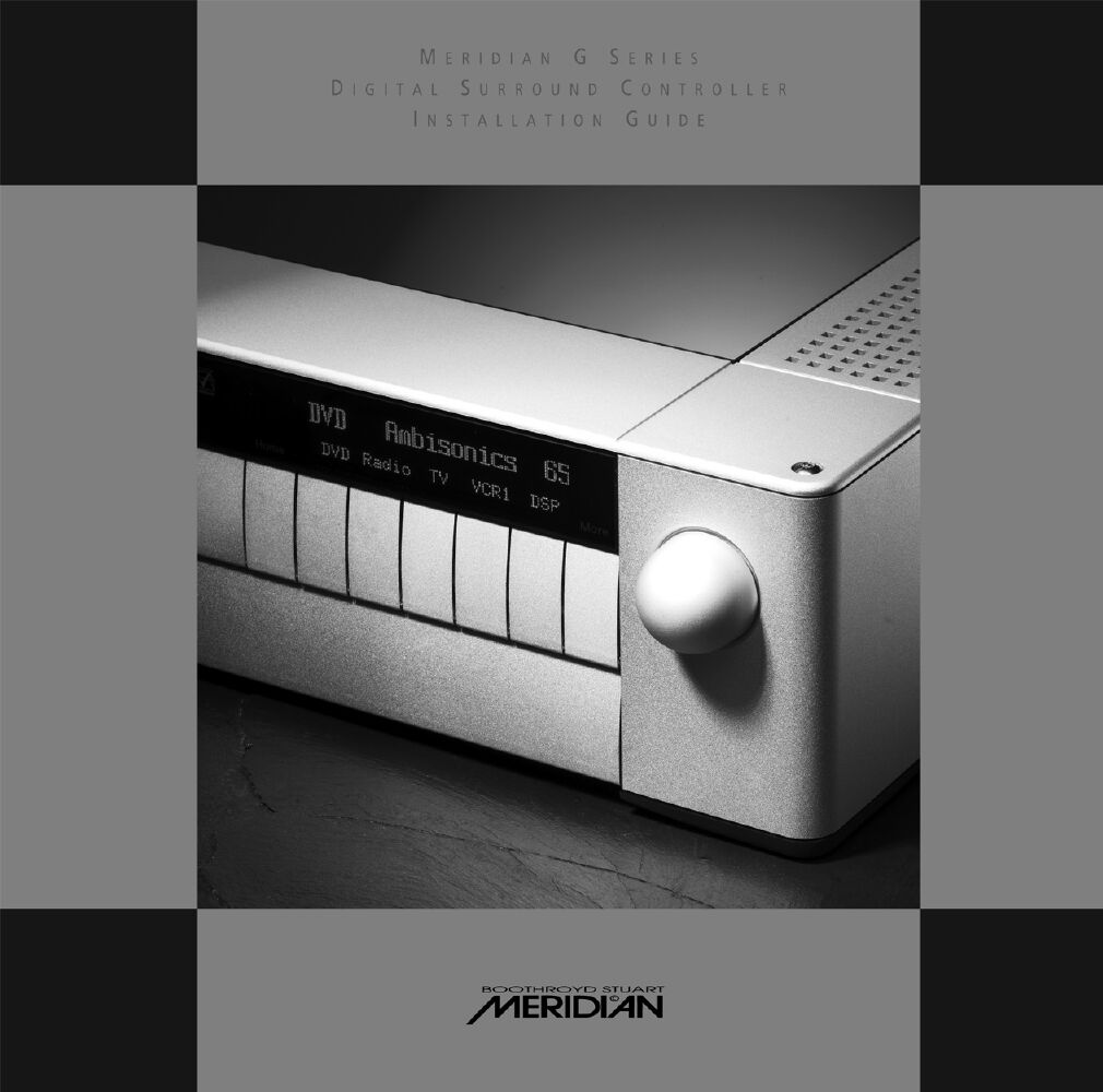 meridian audio g 68 owners manual