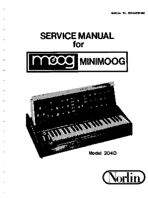 minimoog voyager service manual