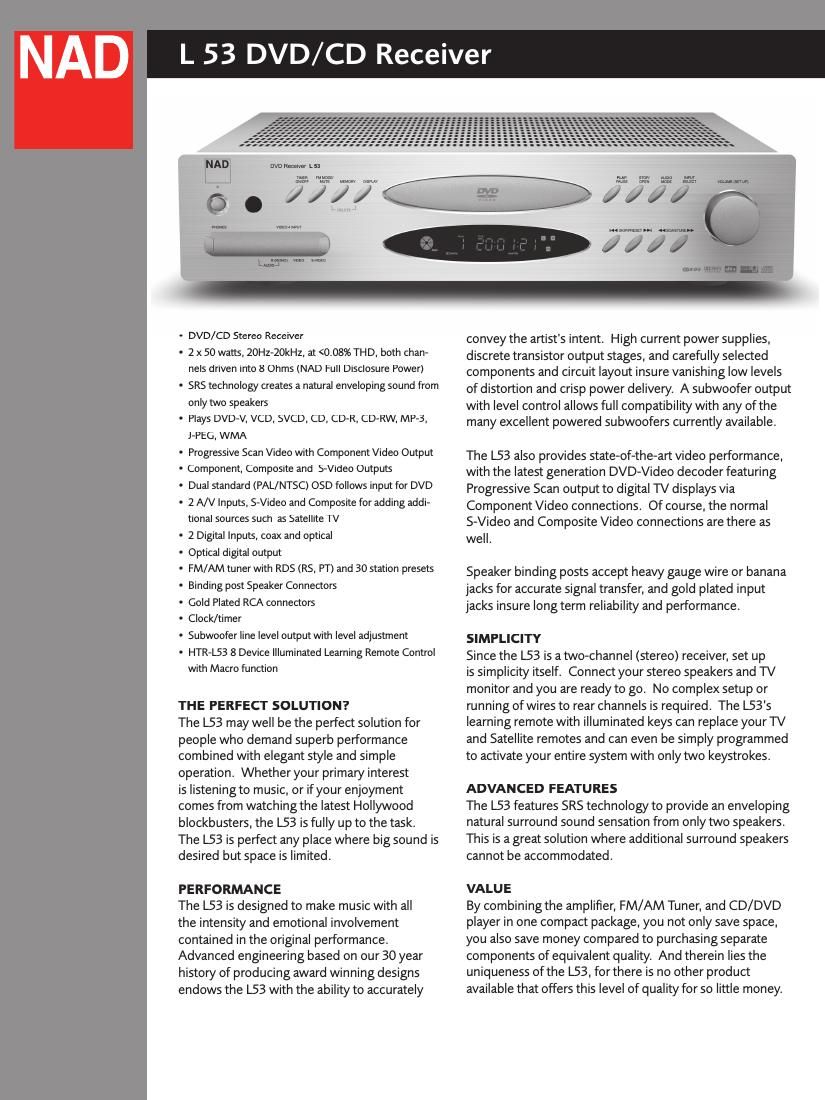 Nad L 53 Brochure