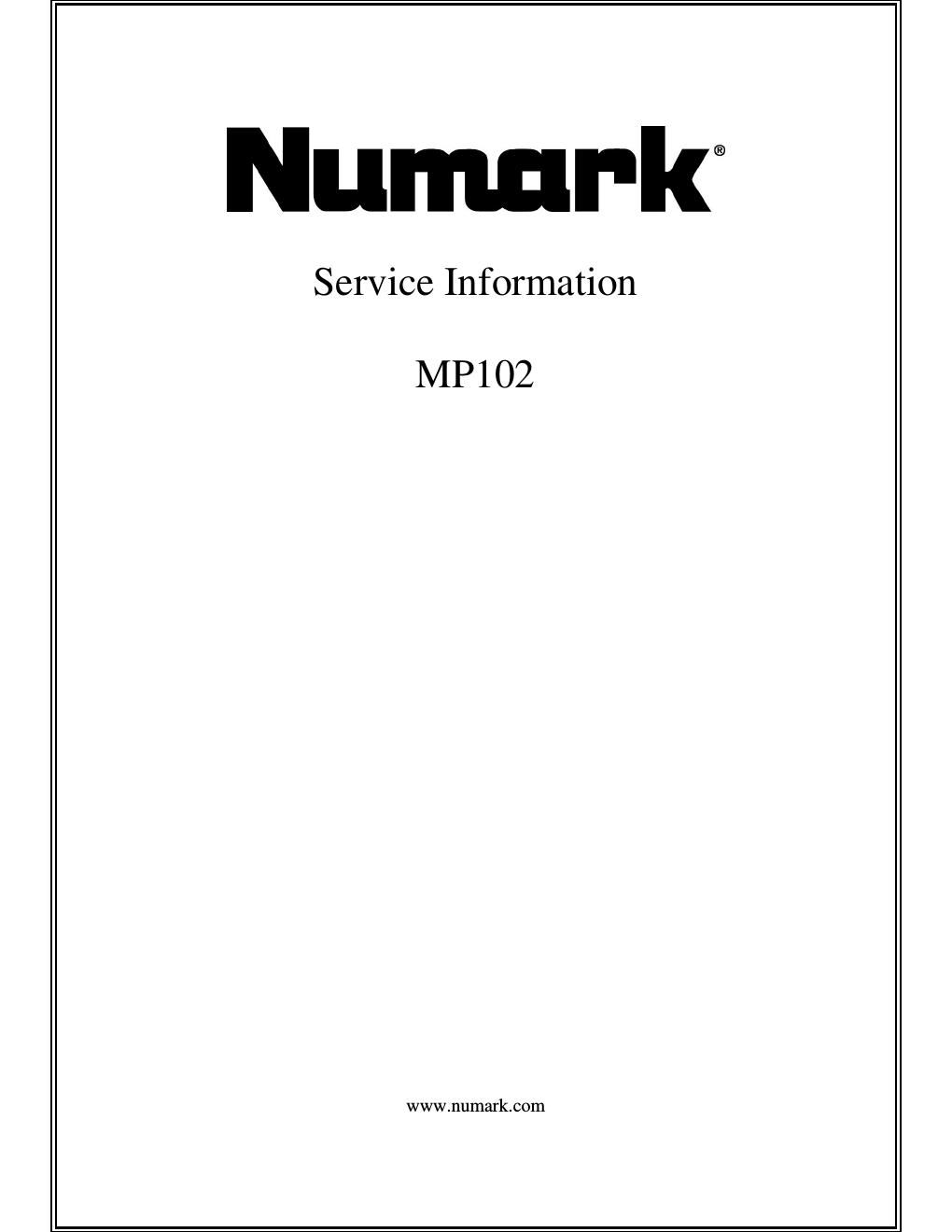 numark mp 102 schematic