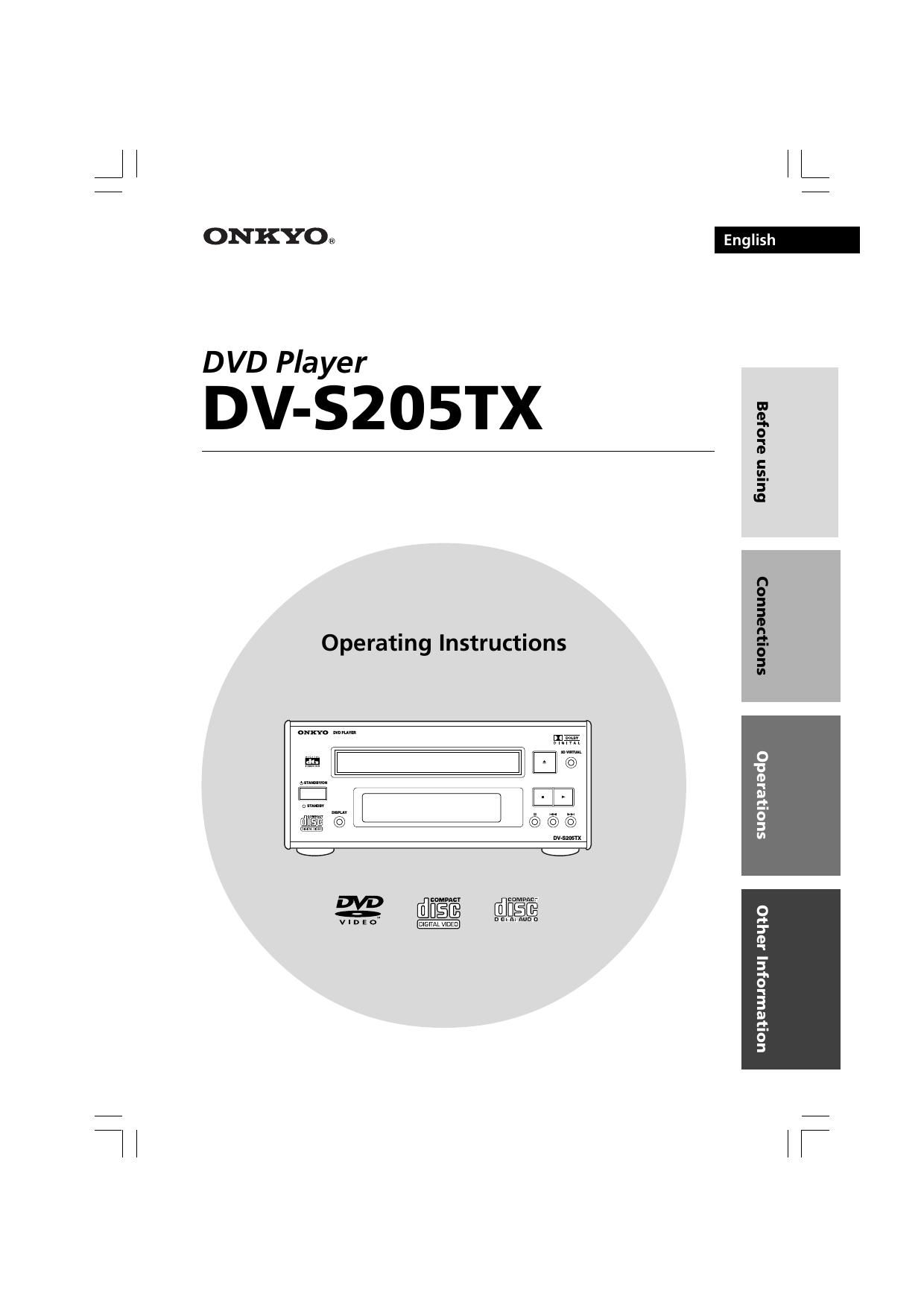 Onkyo DVS 205 TX Owners Manual