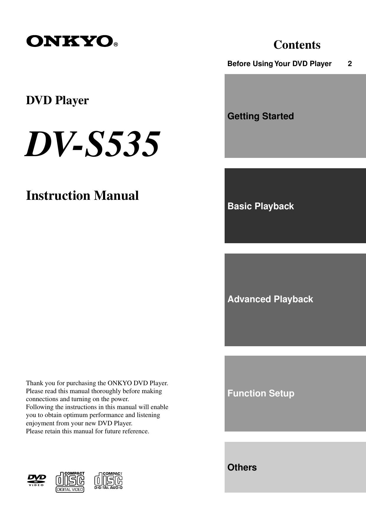 Onkyo DVS 535 Owners Manual